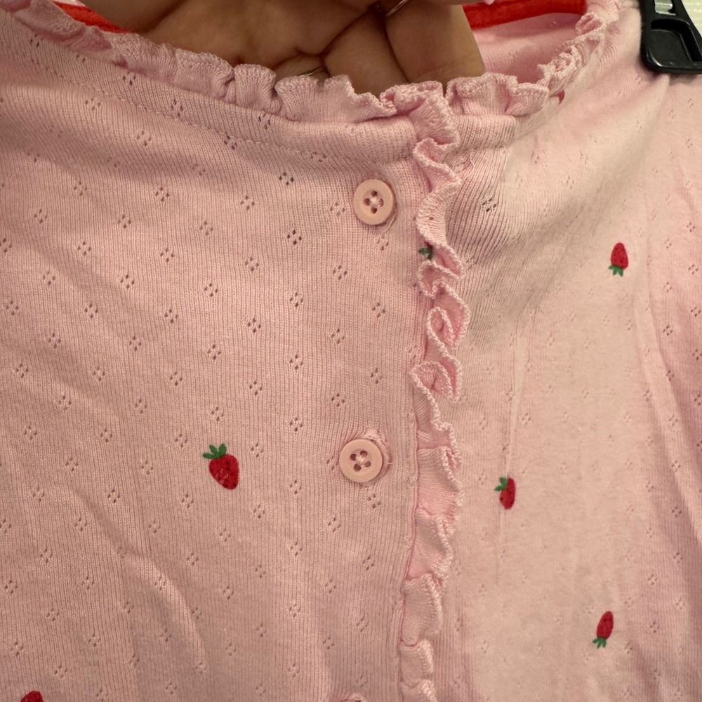 Mini Boden 13-14 Yr. Strawberry Long Sleeve Cardigan - Picture 7 of 9